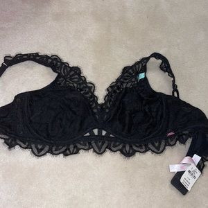 PINK BY VICTORIA’S SECRET UNLINED BLACK BRA SIZE L